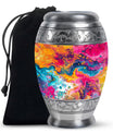 Colorful Abstract Urn For Ashes Adult Male - Large Memorial Urn Keepsake