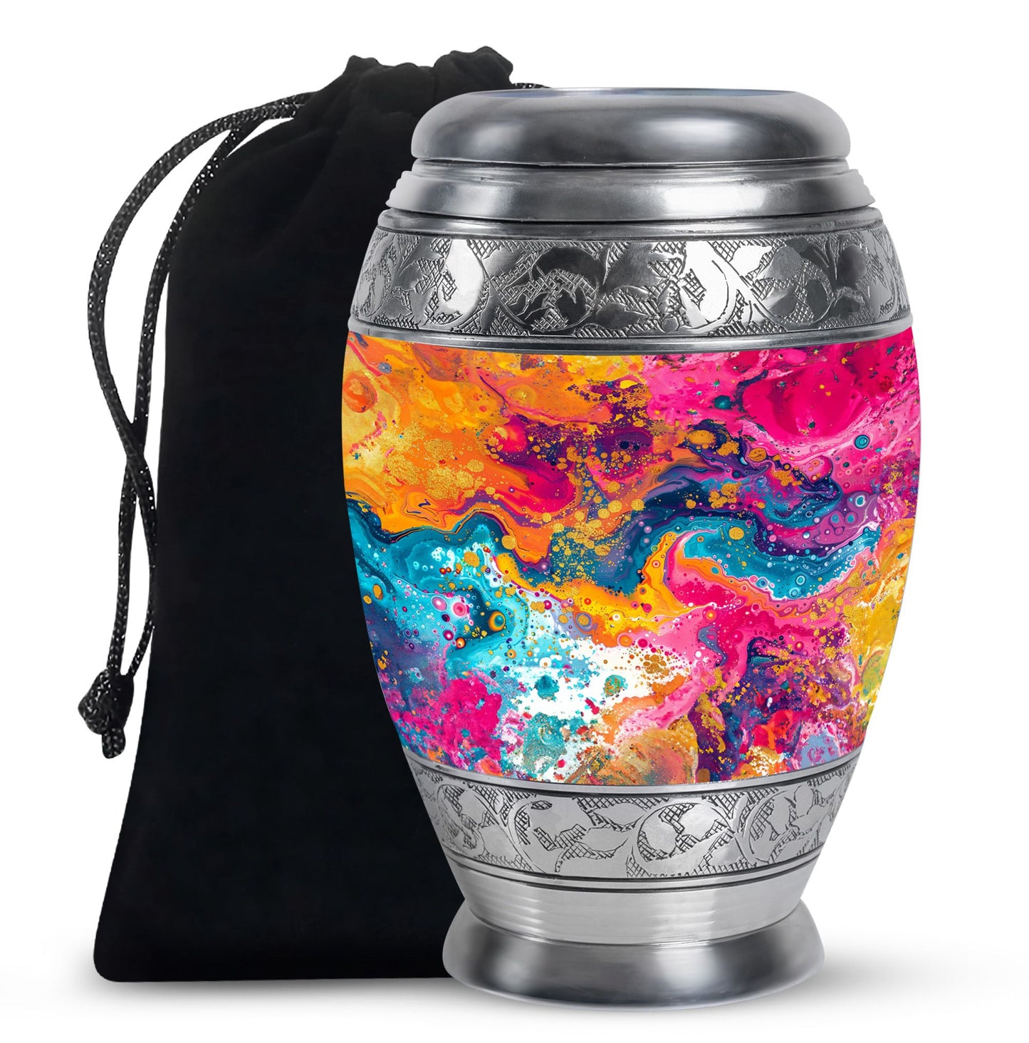 Colorful Personalized Marble Keepsake Urn for Human Ashes - 10-inch, 200 cu in - Yatskia