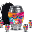 Colorful Abstract Urn For Ashes Adult Male - Large Memorial Urn Keepsake
