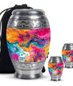 Colorful Abstract Urn For Ashes Adult Male - Large Memorial Urn Keepsake