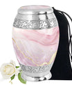 Pink Marble Pattern Adult Cremation Urn - Abstract Ash Urns For Mom