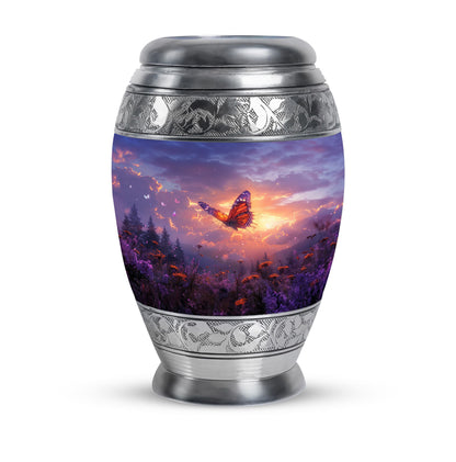 Personalized Butterfly Cremation Urn for Human Ashes - 10-inch, 200 cu in - Yatskia