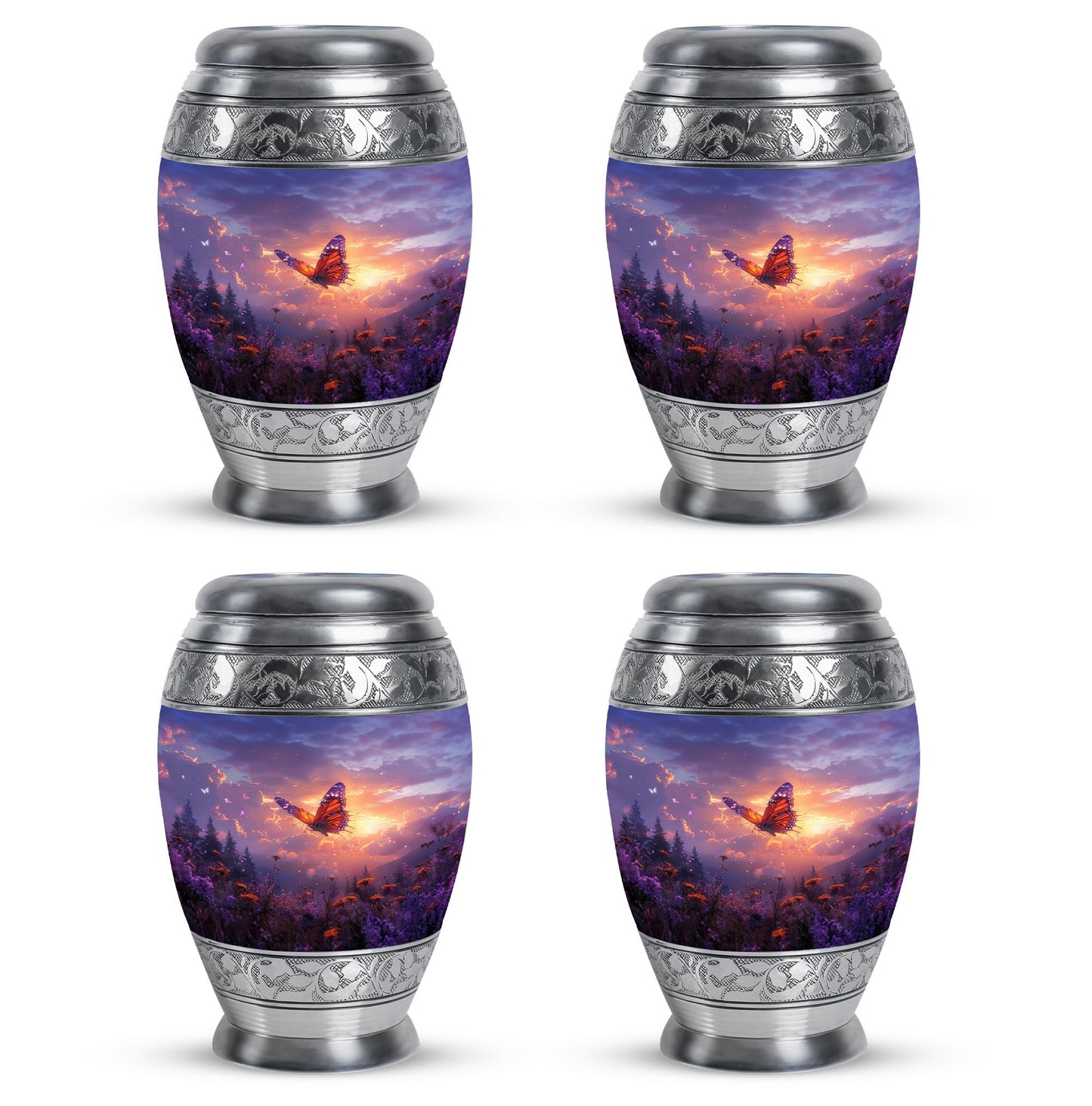 Personalized Butterfly Cremation Urn for Human Ashes - 10-inch, 200 cu in - Yatskia