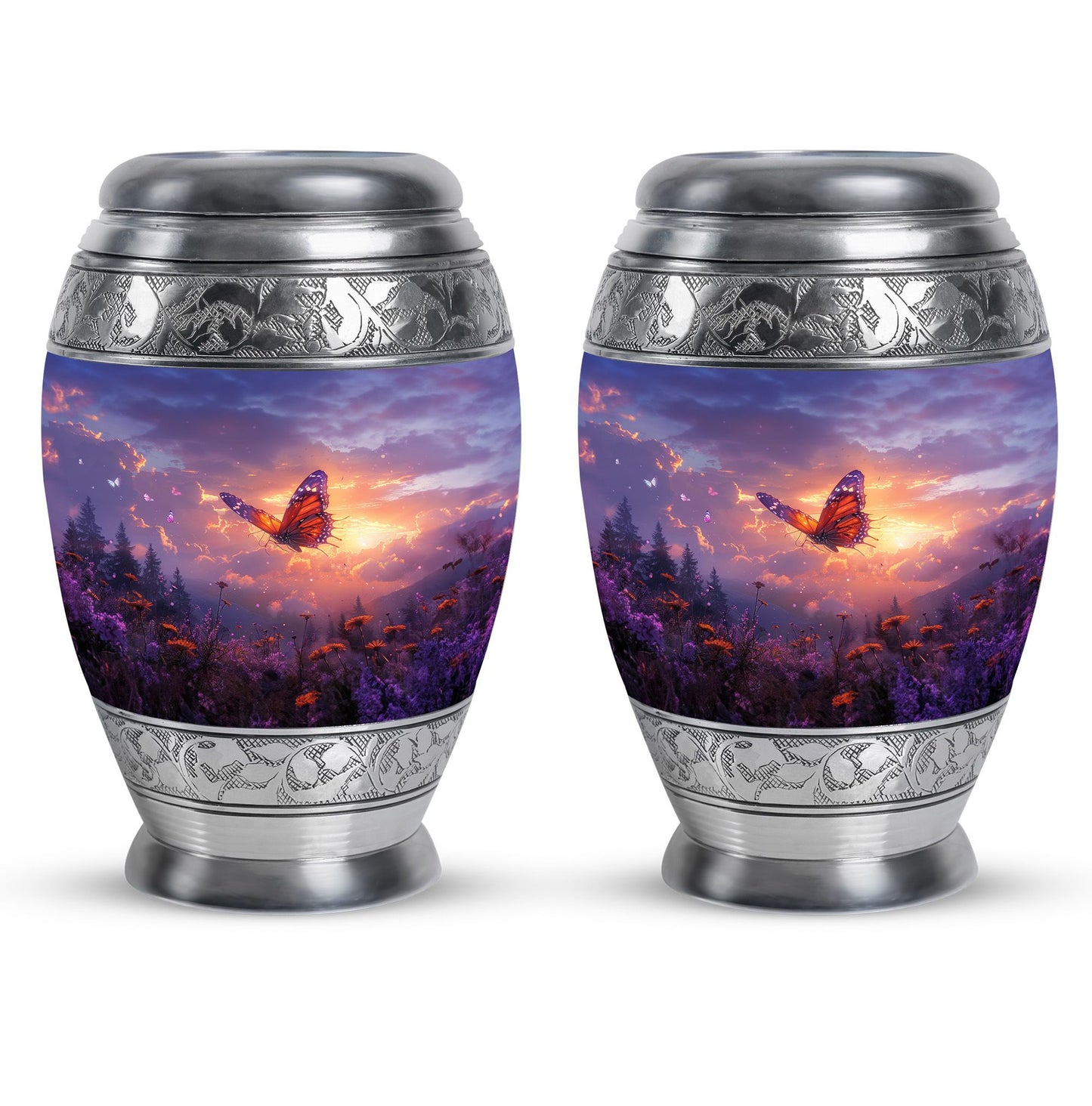 Personalized Butterfly Cremation Urn for Human Ashes - 10-inch, 200 cu in - Yatskia