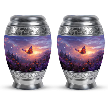 Personalized Butterfly Cremation Urn for Human Ashes - 10-inch, 200 cu in - Yatskia