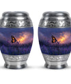 Purple Meadow Urn For Ashes - Monarch Butterfly Funeral Urn For Women