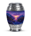 Purple Meadow Urn For Human Ashes Large - Mountain Valley Urn For Funeral