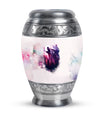 Howling Wolf Artistic Memorial Urn - White Cremation Urn For Ashes