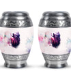Howling Wolf Artistic Memorial Urn - White Cremation Urn For Ashes