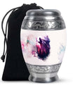 Howling Wolf Artistic Memorial Urn - White Cremation Urn For Ashes