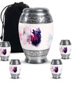 Howling Wolf Artistic Memorial Urn - White Cremation Urn For Ashes