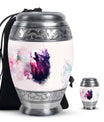 Howling Wolf Artistic Memorial Urn - White Cremation Urn For Ashes