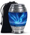 Blue Aurora Cremation Urn – Arctic Sky Cremation Ashes Urns Combo