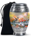 Humming Bird Large Human Ashes Urn - Floral Adult Urns For Women