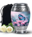 Blue Butterfly Cremation Urns – Pink Floral Urn for Adult Women