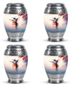 Humming Bird Keepsake Urn For Ashes - White Memorial Urn Tribute
