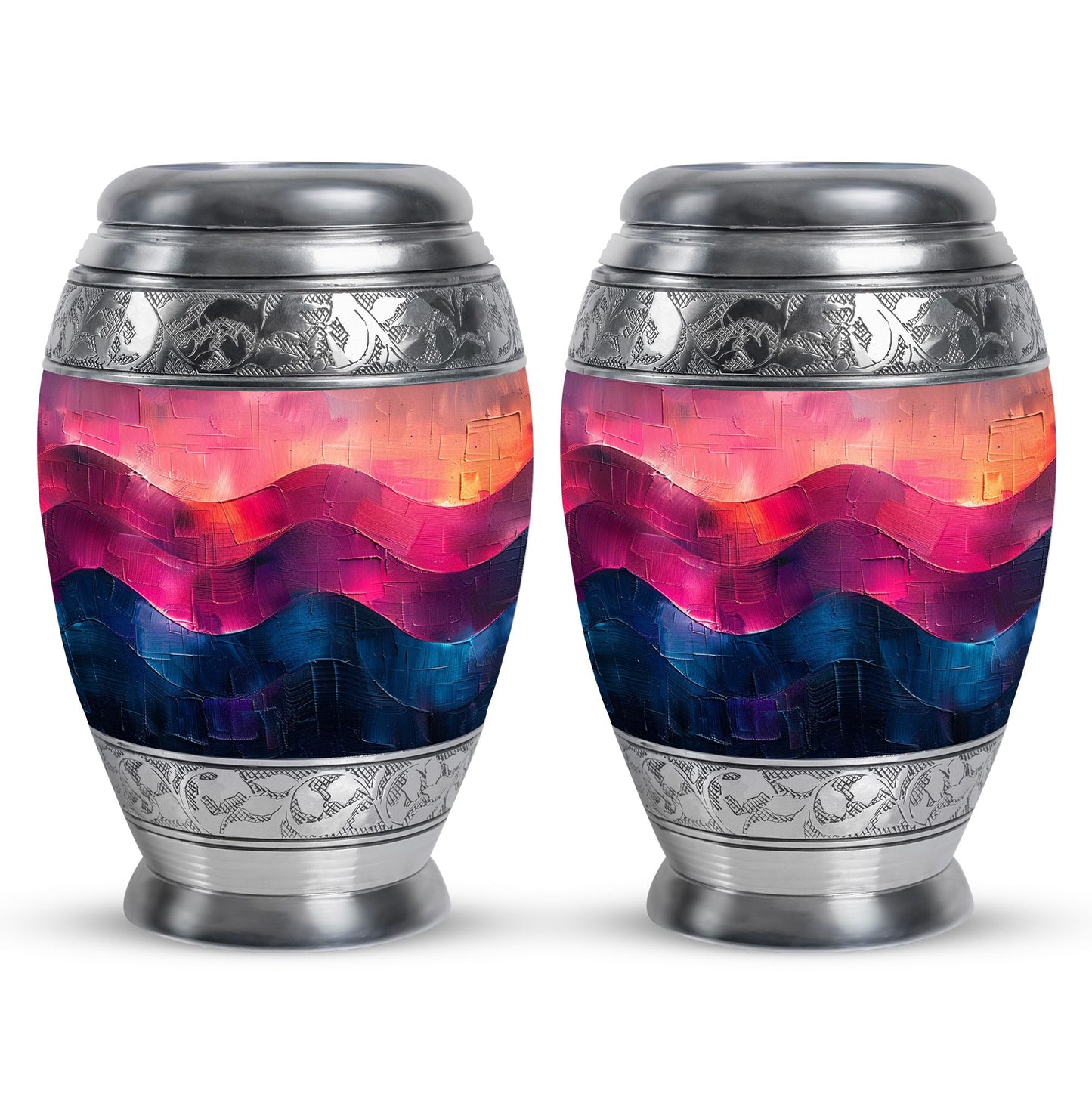 Personalized Artistic Cremation Urn for Adult Male - 10-inch, 200 cu in - Yatskia