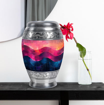 Personalized Artistic Cremation Urn for Adult Male - 10-inch, 200 cu in - Yatskia