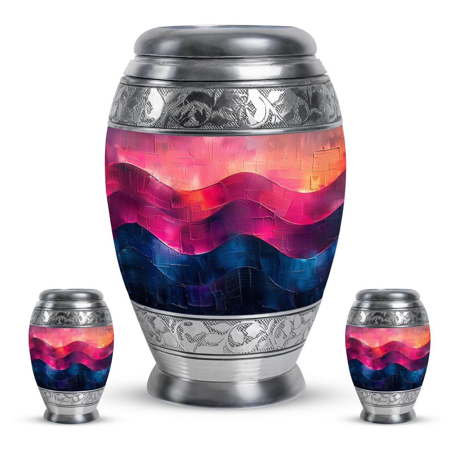 Personalized Artistic Cremation Urn for Adult Male - 10-inch, 200 cu in - Yatskia