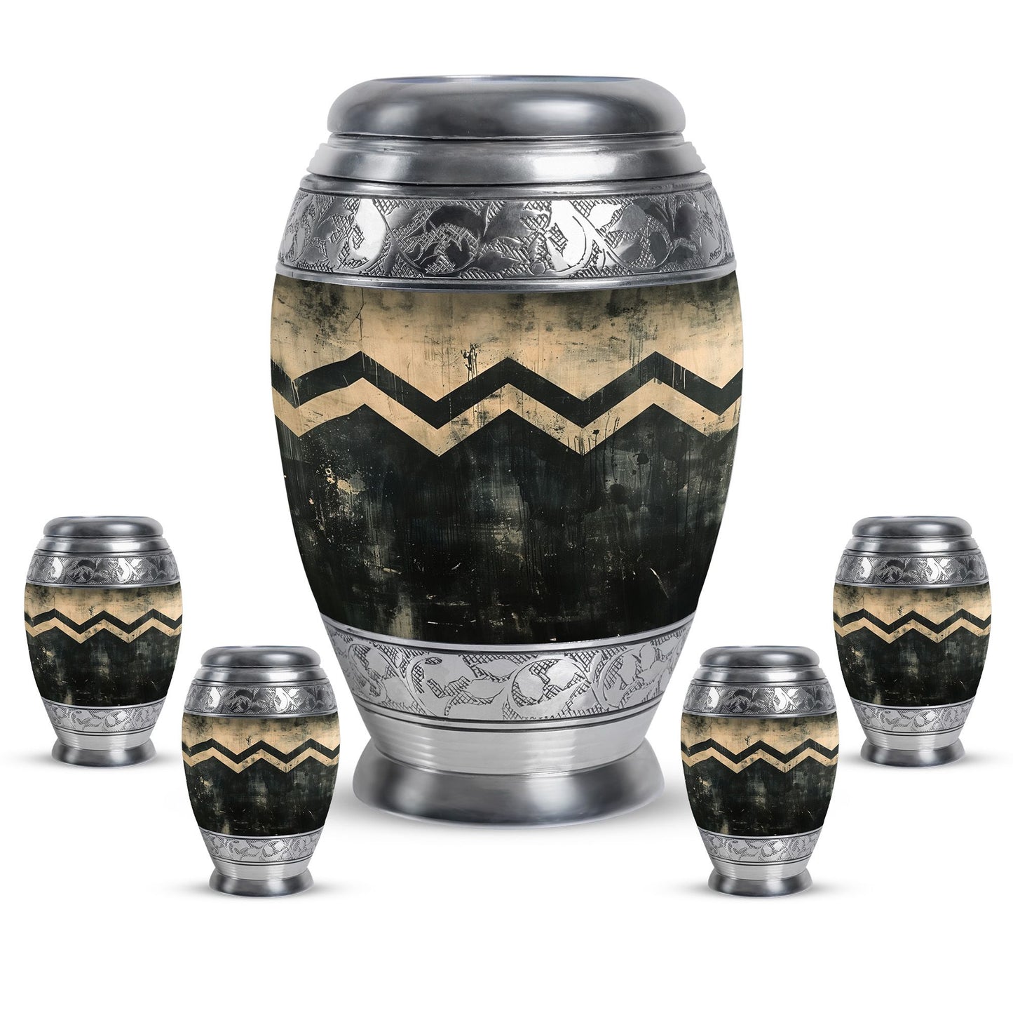 Personalized Artistic Cremation Urn for Human Ashes - 10-inch, 200 cu in - Yatskia
