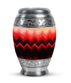 Zigzag Pattern Keepsake Urn For Ashes - Abstract Funeral Urn For Adults
