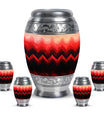 Zigzag Pattern Keepsake Urn For Ashes - Abstract Funeral Urn For Adults