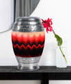 Zigzag Pattern Keepsake Urn For Ashes - Abstract Funeral Urn For Adults