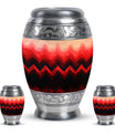Zigzag Pattern Keepsake Urn For Ashes - Abstract Funeral Urn For Adults