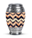 Zigzag Pattern Urn For Adult Male & Female - Zigzag Funeral Urn For Ashes