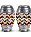 Zigzag Pattern Urn For Adult Male & Female - Zigzag Funeral Urn For Ashes
