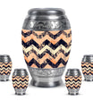 Zigzag Pattern Urn For Adult Male & Female - Zigzag Funeral Urn For Ashes
