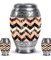 Zigzag Pattern Urn For Adult Male & Female - Zigzag Funeral Urn For Ashes