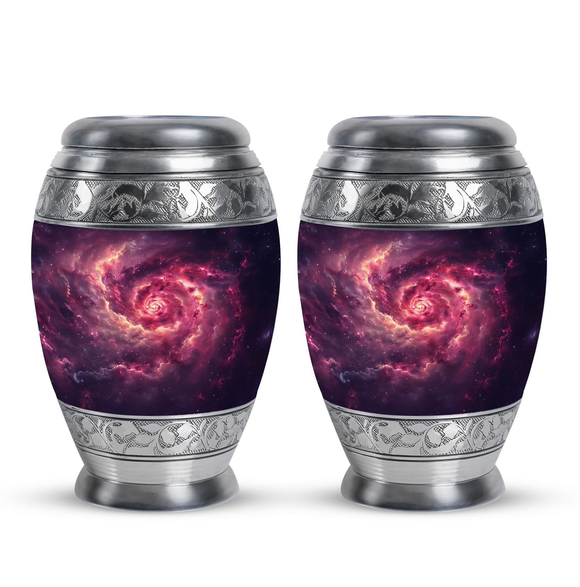 Galaxy Funeral Urn For Dad And Mom - Red Funeral Urn For Ashes