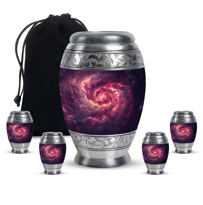 Personalized Galaxy Cremation Urn for Dad - 10-inch, 200 cu in - Yatskia
