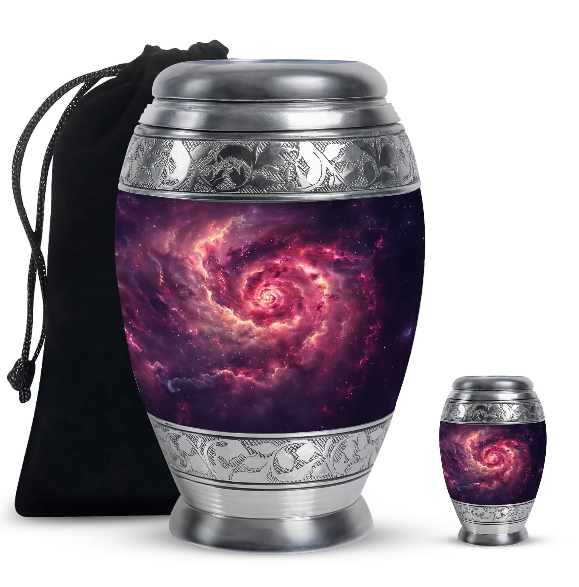 Galaxy Funeral Urn For Dad And Mom - Red Funeral Urn For Ashes