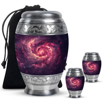 Personalized Galaxy Cremation Urn for Dad - 10-inch, 200 cu in - Yatskia
