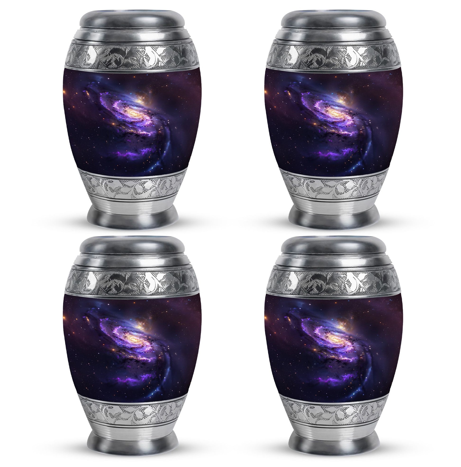 Purple Galaxy Memorial Urn For Funeral - Vast Galaxy Urn For Ashes