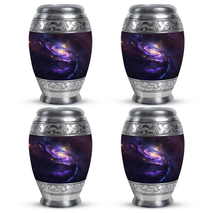 Purple Personalized Galaxy Memorial Urn for Human Ashes - 10-inch, 200 cu in - Yatskia