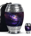 Purple Galaxy Memorial Urn For Funeral - Vast Galaxy Urn For Ashes
