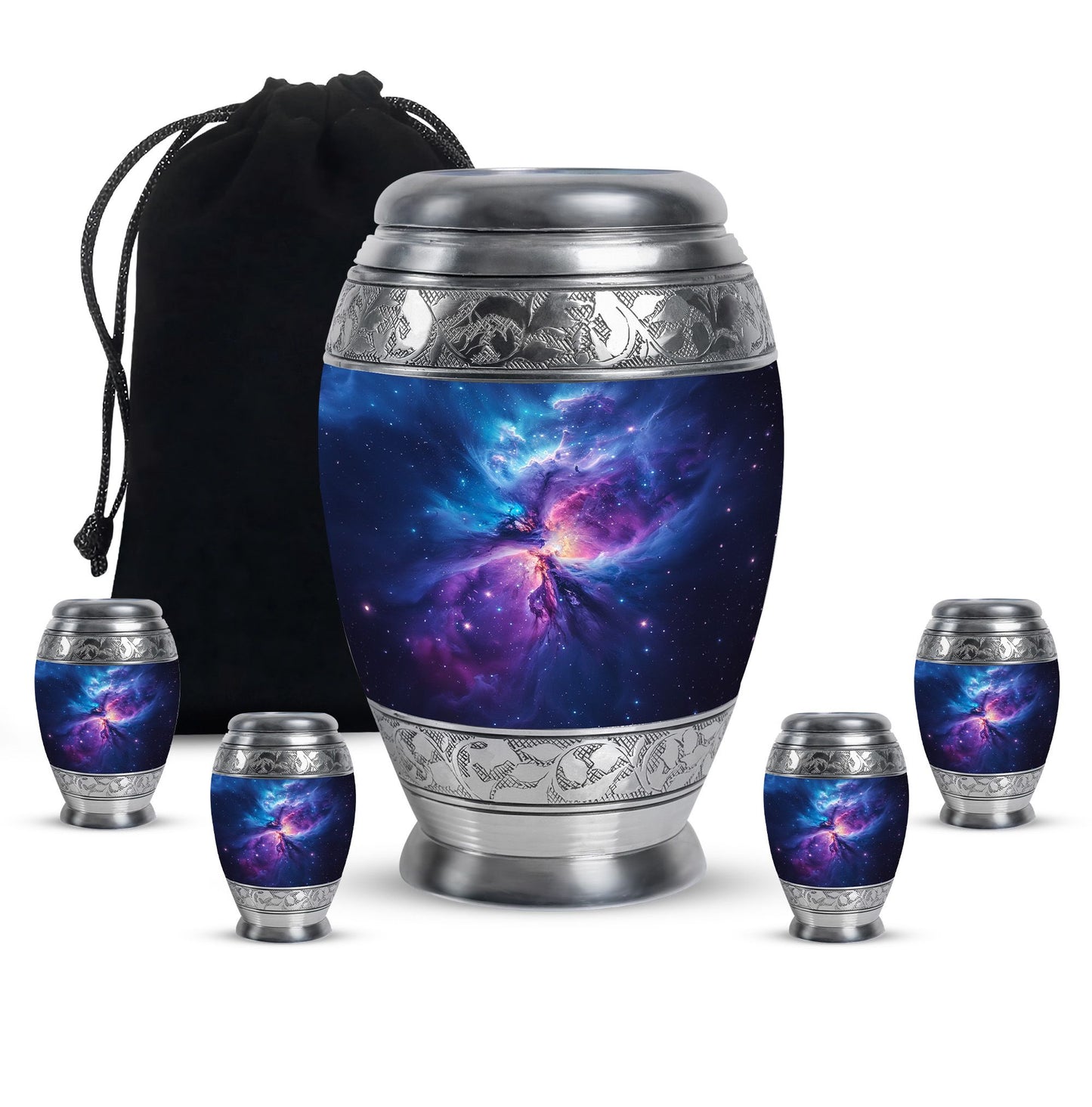 Personalized Galaxy Cremation Urn for Human Ashes - 10-inch, 200 cu in - Yatskia