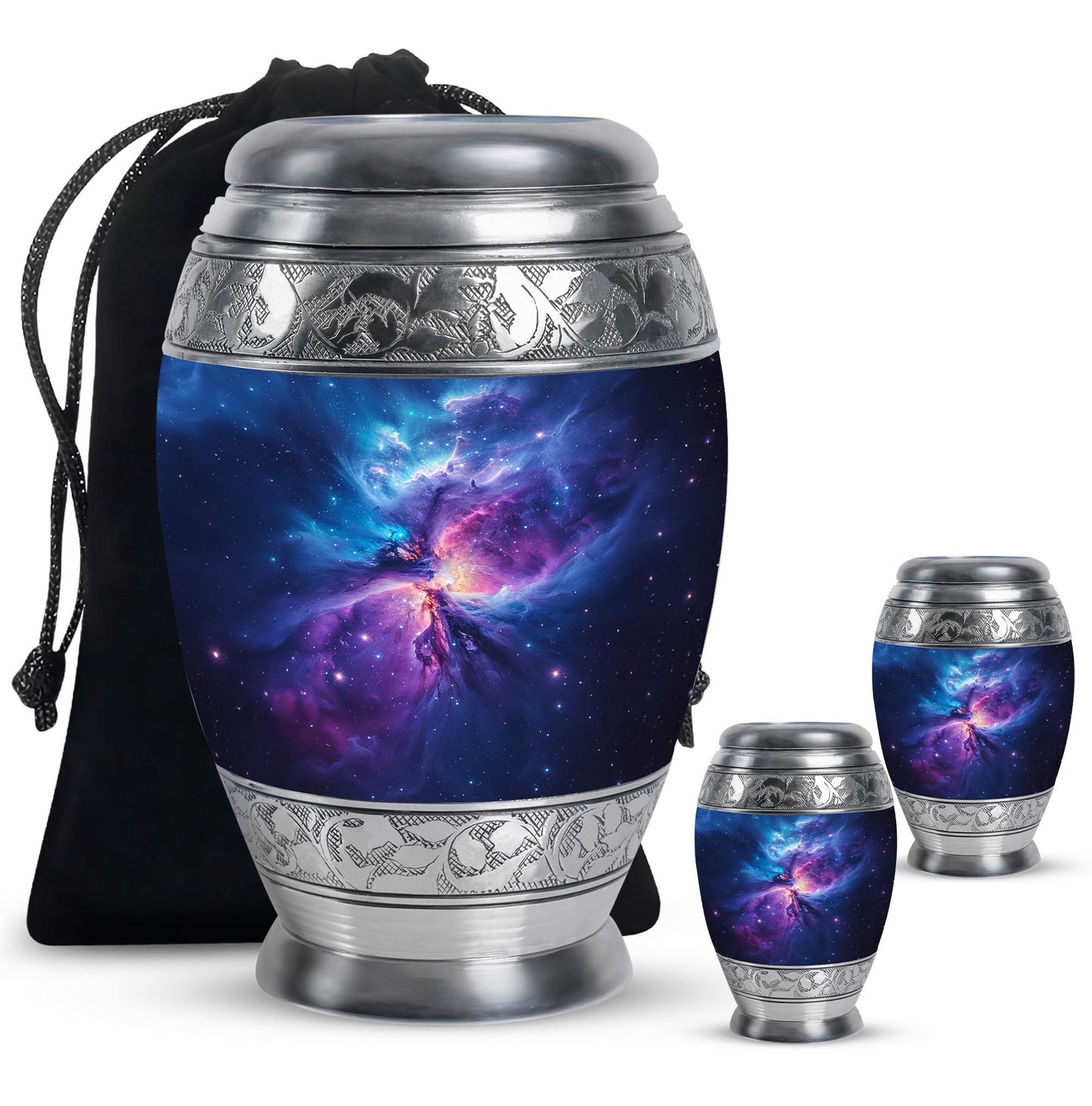 Personalized Galaxy Cremation Urn for Human Ashes - 10-inch, 200 cu in - Yatskia