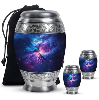 Personalized Galaxy Cremation Urn for Human Ashes - 10-inch, 200 cu in - Yatskia