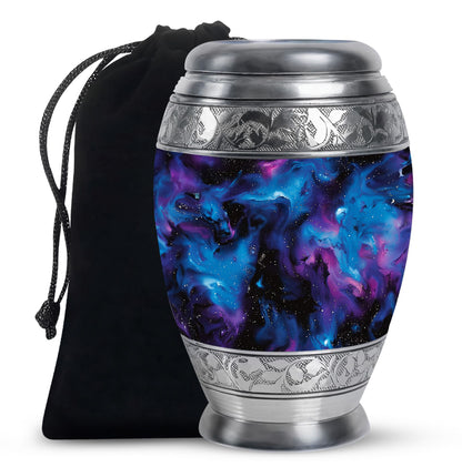 Personalized Galaxy Cremation Urn for Mom - 10-inch, 200 cu in - Yatskia
