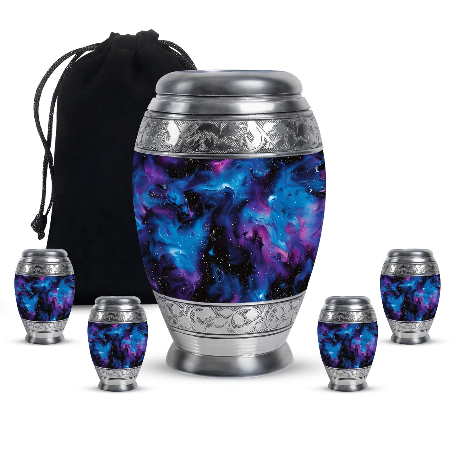 Personalized Galaxy Cremation Urn for Mom - 10-inch, 200 cu in - Yatskia