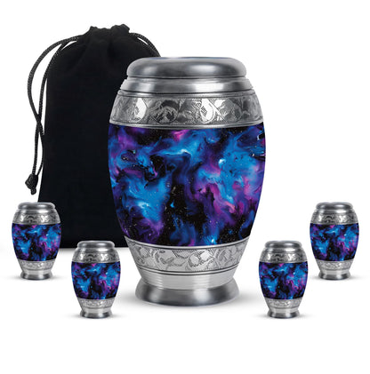 Personalized Galaxy Cremation Urn for Mom - 10-inch, 200 cu in - Yatskia
