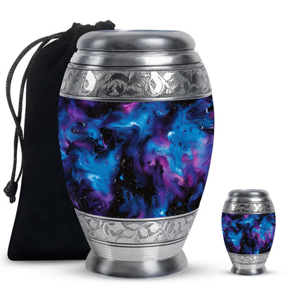 Personalized Galaxy Cremation Urn for Mom - 10-inch, 200 cu in - Yatskia
