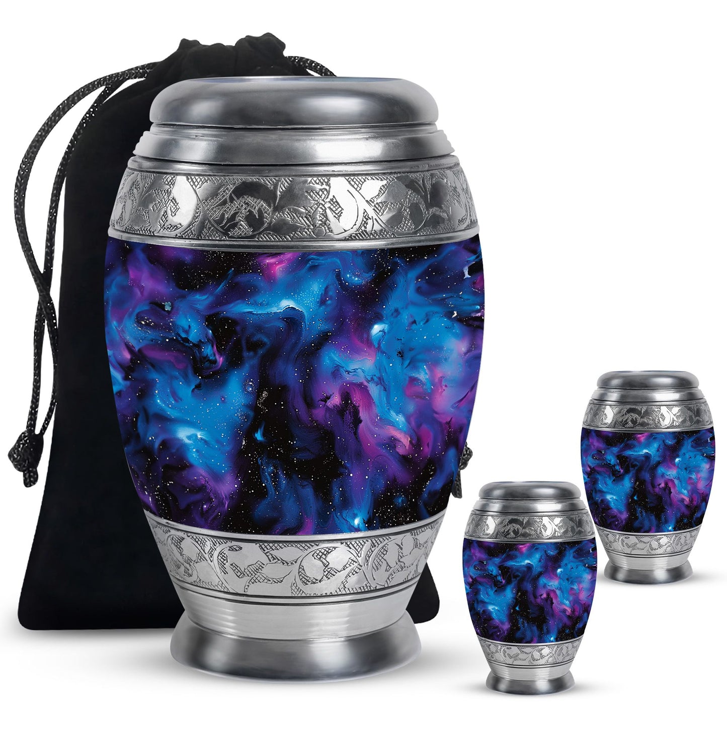 Personalized Galaxy Cremation Urn for Mom - 10-inch, 200 cu in - Yatskia