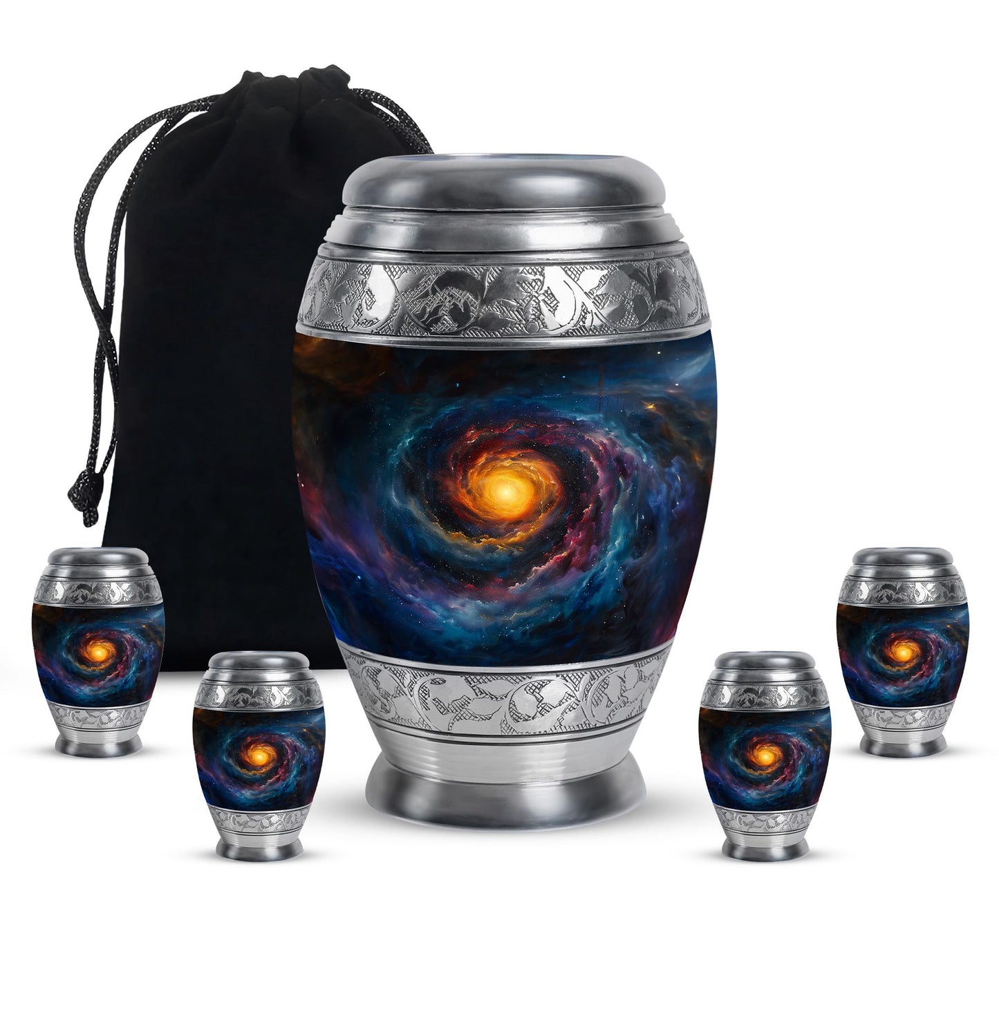 Personalized Galaxy Memorial Urn for Mom - 10-inch, 200 cu in - Yatskia