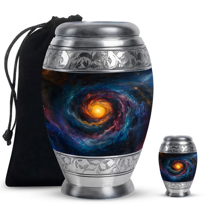 Personalized Galaxy Memorial Urn for Mom - 10-inch, 200 cu in - Yatskia