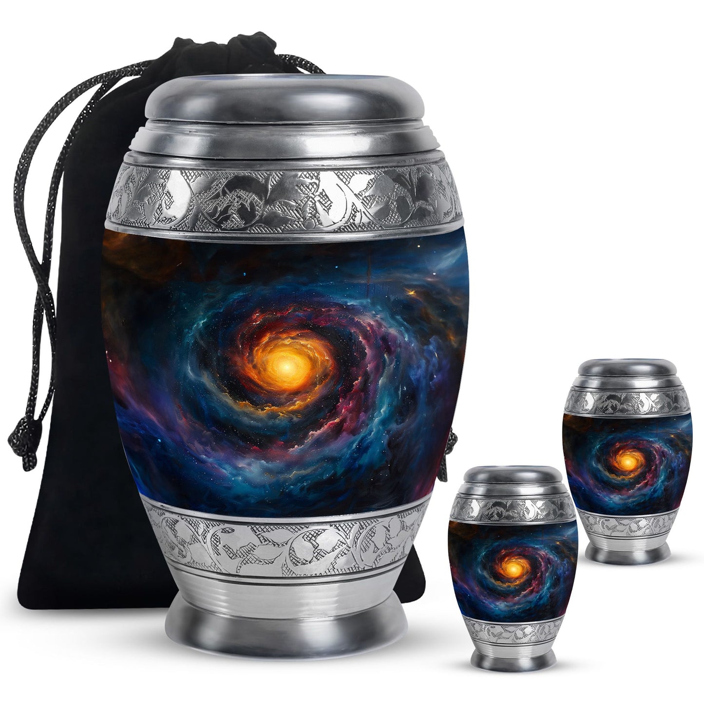Personalized Galaxy Memorial Urn for Mom - 10-inch, 200 cu in - Yatskia